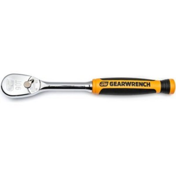 Apex Tool Group Gearwrench® 90 Tooth Dual Material Teardrop Ratchet with 1/4" Drive Tang, 6"L 81007T
